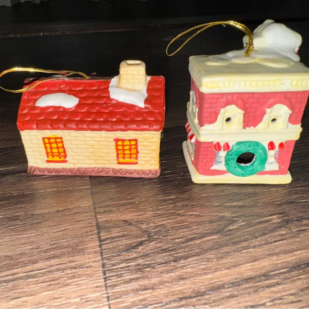 VINTAGE 90s BADCOCK CHRISTMAS TREE ORNAMENTS.‎ POST OFFICE & GENERAL STORE